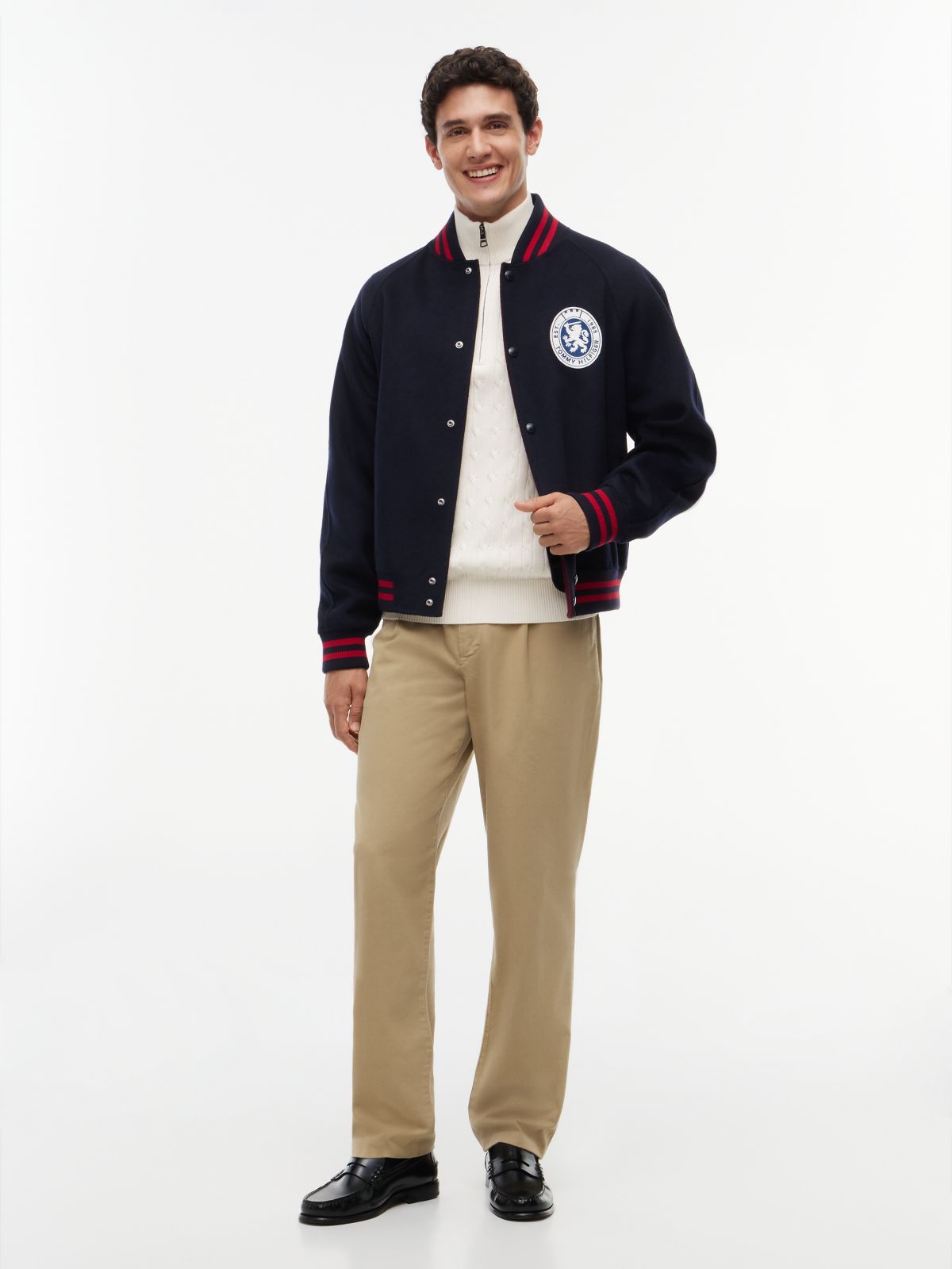 Cable Knit Quarter-Zip Jumper — Yellow