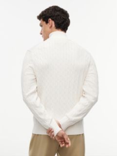 Cable Knit Quarter-Zip Jumper — Yellow 5