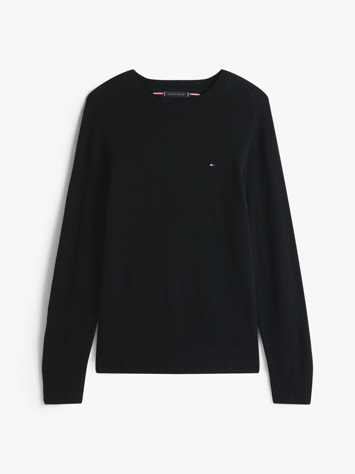 Pure Lambswool Crew Neck Jumper — Black