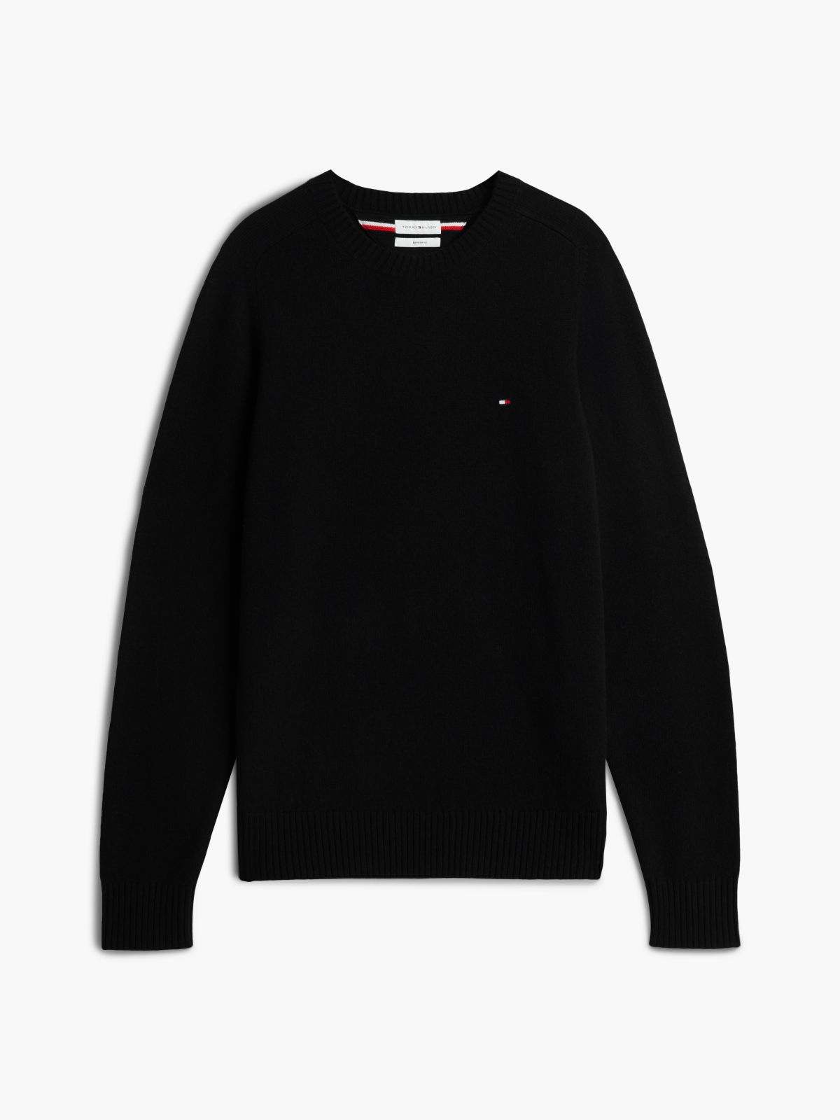 Pure Lambswool Crew Neck Jumper — Black
