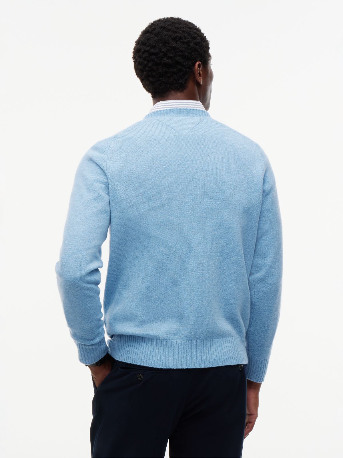 Pure Lambswool Crew Neck Jumper — Blue