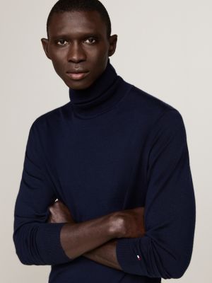 Navy blue roll neck best sale