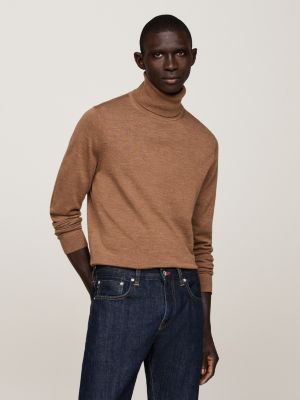 Pull Smart Casual a col roule Marron Tommy Hilfiger