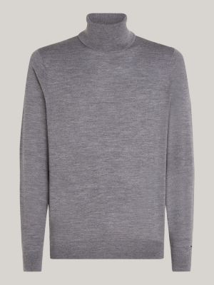 Mens grey tommy hilfiger jumper best sale