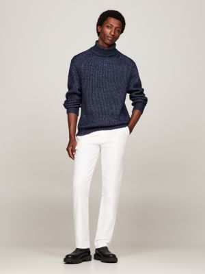 jersey smart casual en lana con corte amplio azul de hombres tommy hilfiger