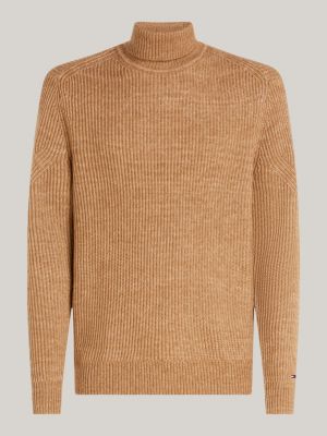 white smart casual wool blend relaxed jumper for men tommy hilfiger