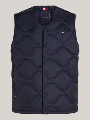 blue onion quilted down liner vest for men tommy hilfiger