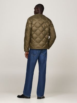 khaki onion quilted down liner jacket for men tommy hilfiger