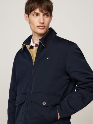 blue reversible thermal ivy jacket for men tommy hilfiger