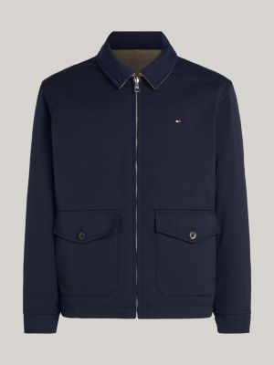 blue reversible thermal ivy jacket for men tommy hilfiger