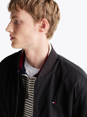 bomber termico idrorepellente nero da uomini tommy hilfiger