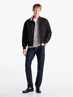 black water repellent thermal bomber jacket for men tommy hilfiger