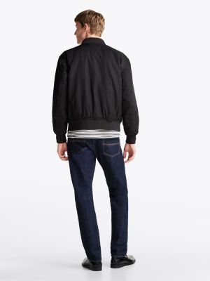 bomber termico idrorepellente nero da uomini tommy hilfiger