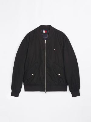 black water repellent thermal bomber jacket for men tommy hilfiger