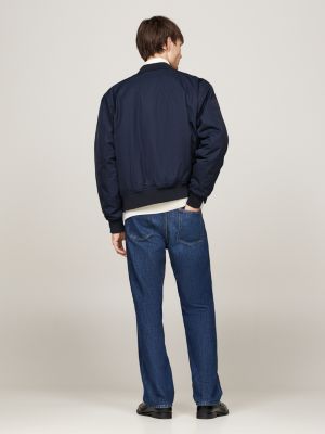 bomber termico idrorepellente blu da uomini tommy hilfiger