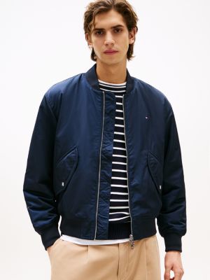 bomber thermique déperlant blue pour hommes tommy hilfiger