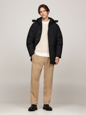 black rockie thermal utility puffer jacket for men tommy hilfiger