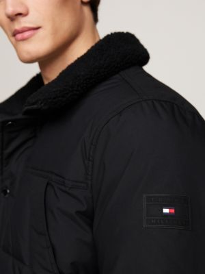 black rockie thermal utility puffer jacket for men tommy hilfiger