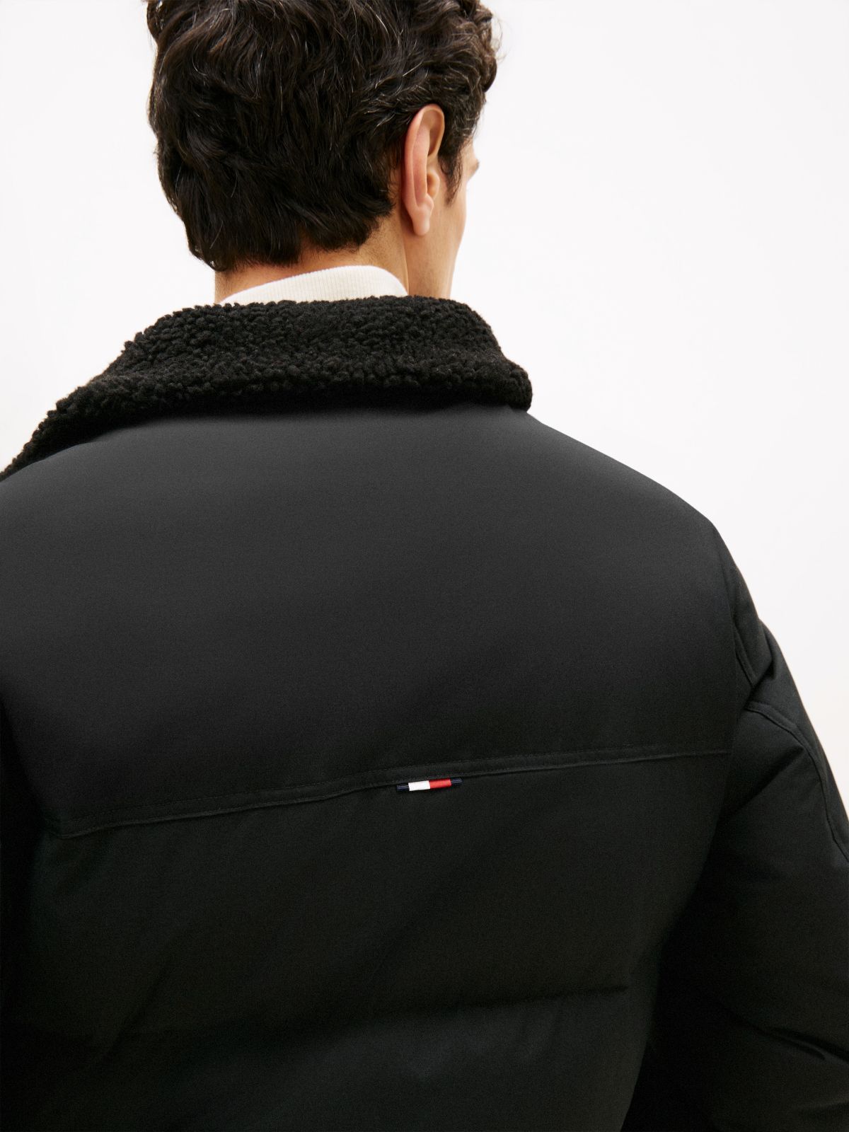 Water Repellent Padded Utility Parka — Black