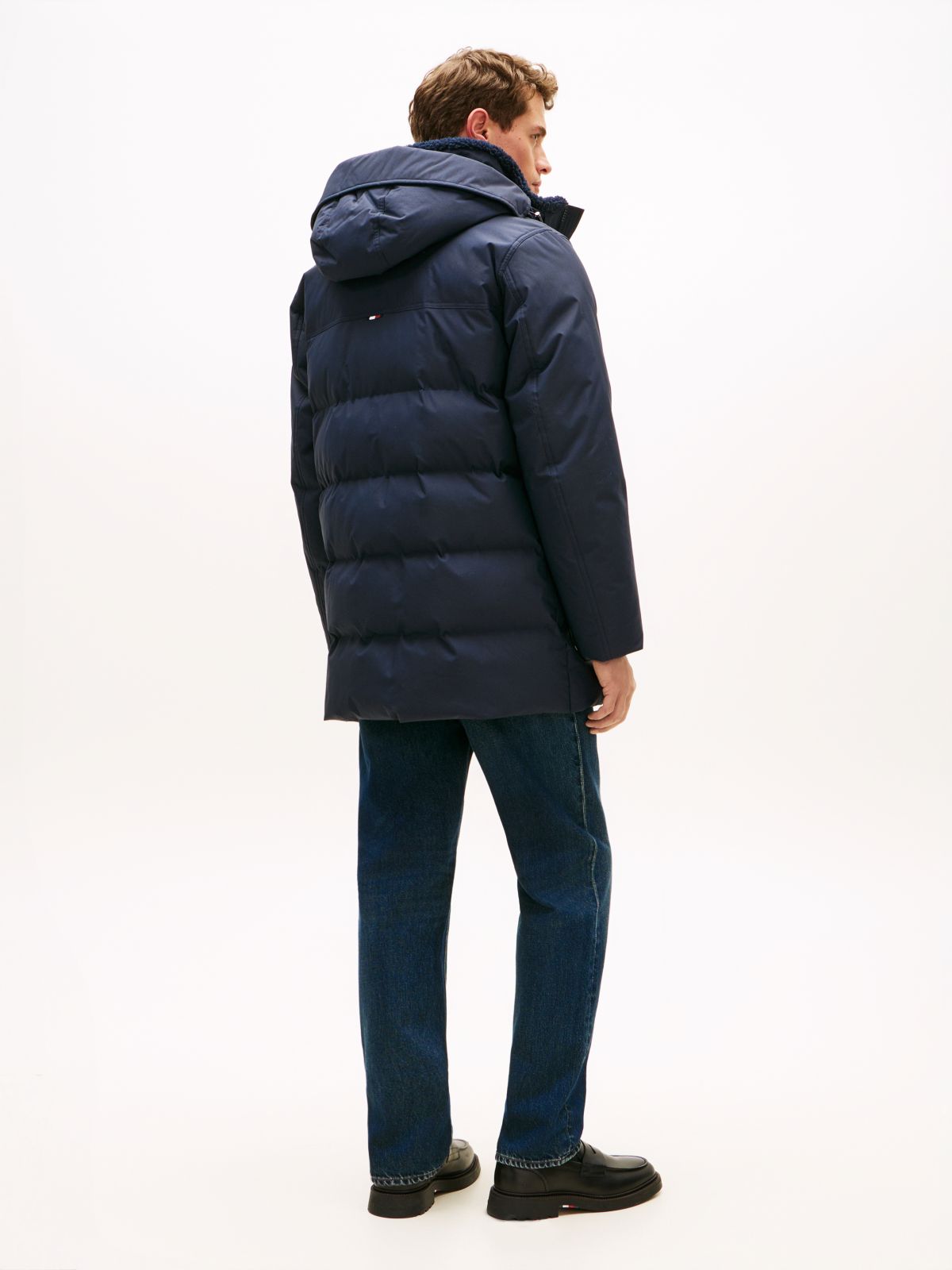 Water Repellent Padded Utility Parka — Blue