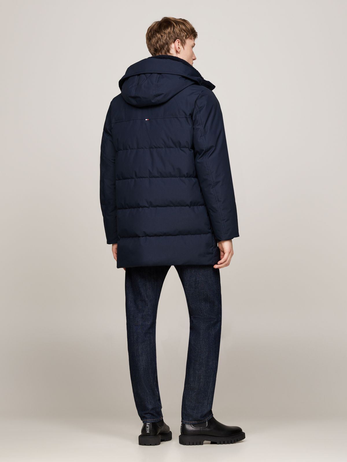 Water Repellent Padded Utility Parka — Blue
