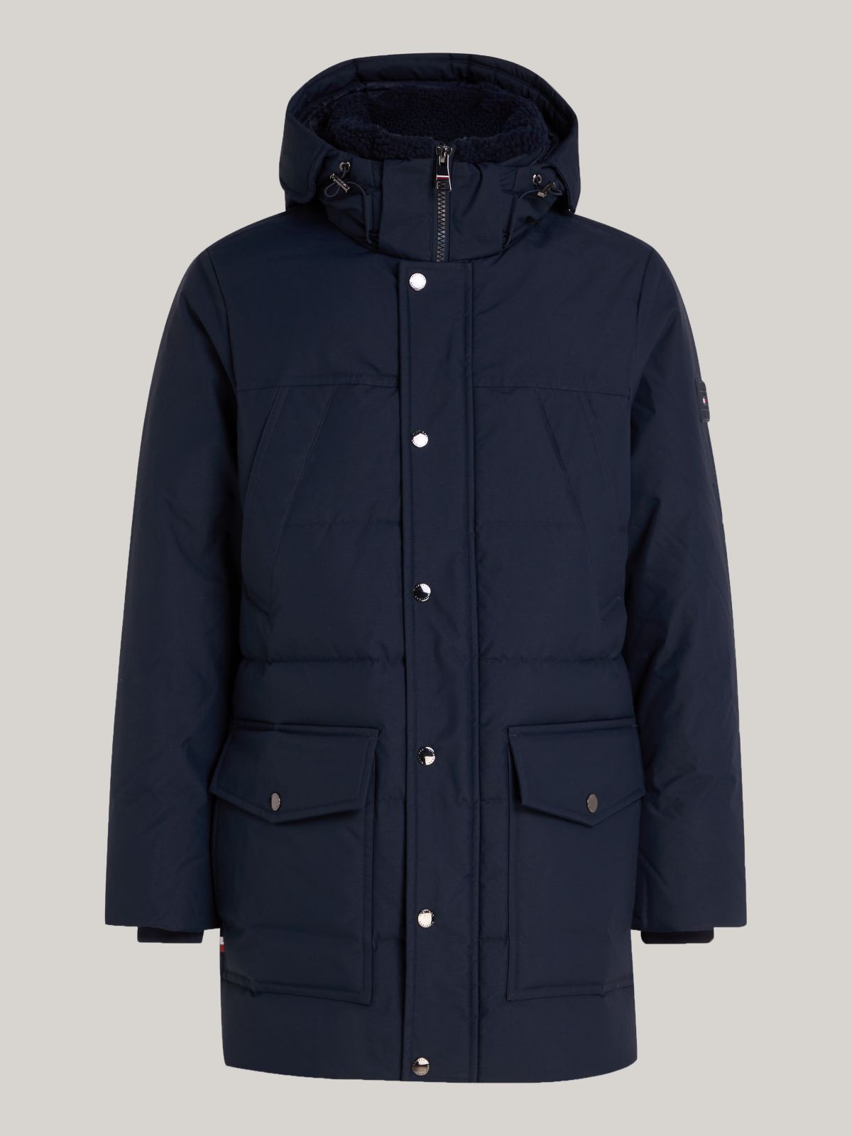 Water Repellent Padded Utility Parka — Blue