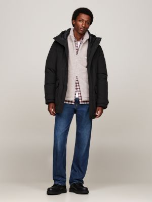 black down hooded rockie parka for men tommy hilfiger