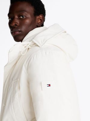 weiß rockie parka mit daunenfüllung und kapuze für herren - tommy hilfiger