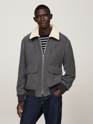 Mens wool harrington jacket best sale