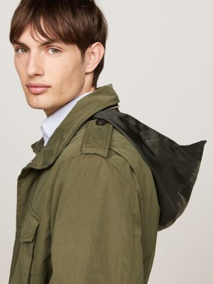 giacca con tasche applicate khaki da uomini tommy hilfiger