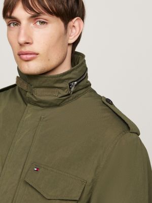 giacca con tasche applicate khaki da uomini tommy hilfiger