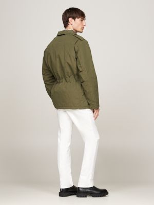 khaki patch pocket field jacket for men tommy hilfiger