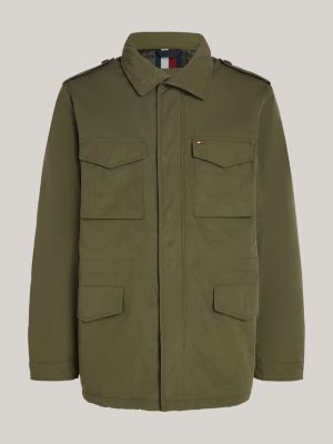 khaki patch pocket field jacket for men tommy hilfiger