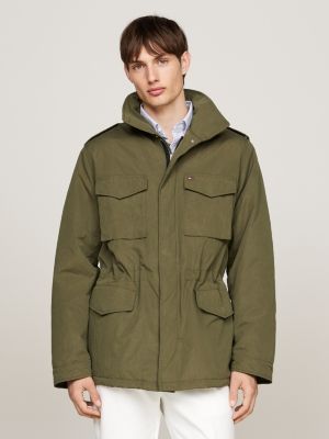 veste militaire à poches plaquées khaki pour hommes tommy hilfiger