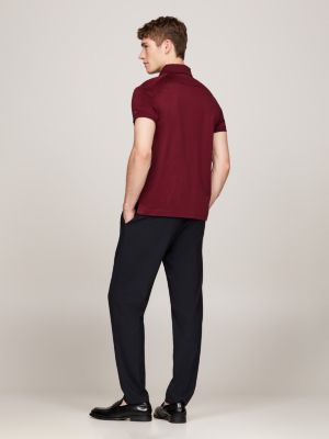 purple smart casual slim polo shirt for men tommy hilfiger