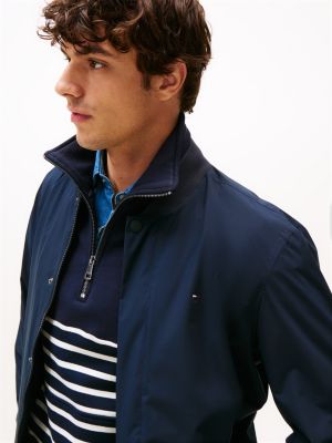 blau leichtgewichtige relaxed fit bomberjacke für herren - tommy hilfiger