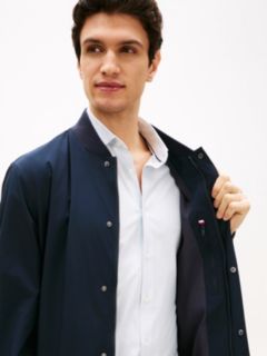 Performance Water Repellent Relaxed Bomber Jacket — Blue 4