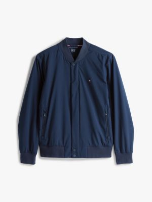 blau leichtgewichtige relaxed fit bomberjacke für herren - tommy hilfiger