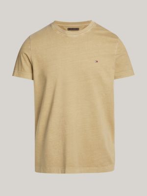 Men's garment-dyed heavyweight t-shirt TAN LOGO – Wanderin' Joe's