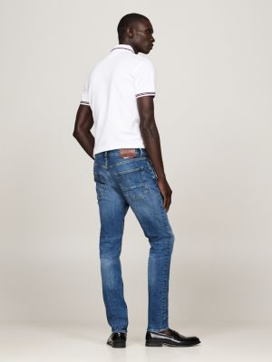 blauw houston tapered jeans voor heren - tommy hilfiger