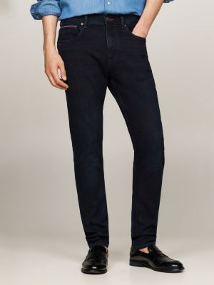 jeans houston affusolati black da uomini tommy hilfiger