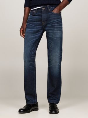 jeans mercer regular fit dritti sbiaditi blue da uomini tommy hilfiger