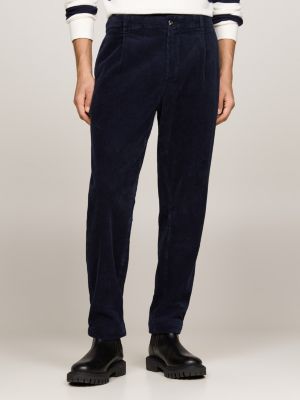 blue harlem tapered chino van corduroy voor heren - tommy hilfiger