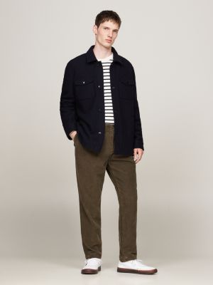 chino fuselé harlem en velours côtelé stretch kaki pour hommes tommy hilfiger