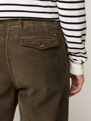 chino fuselé harlem en velours côtelé stretch kaki pour hommes tommy hilfiger