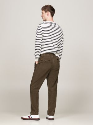 chino fuselé harlem en velours côtelé stretch kaki pour hommes tommy hilfiger