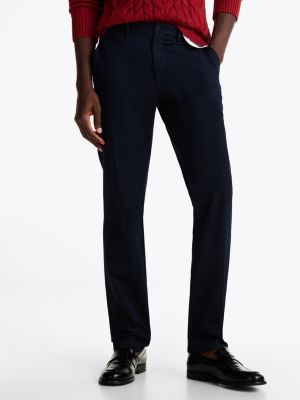 blauw denton th flex straight chino voor heren - tommy hilfiger