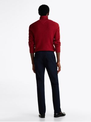 blauw denton th flex straight chino voor heren - tommy hilfiger