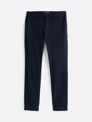 blauw denton th flex straight chino voor heren - tommy hilfiger