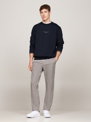 grey denton th flex straight chinos for men tommy hilfiger